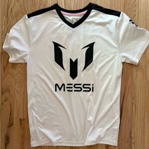 Youth White and Black Messi Jersey